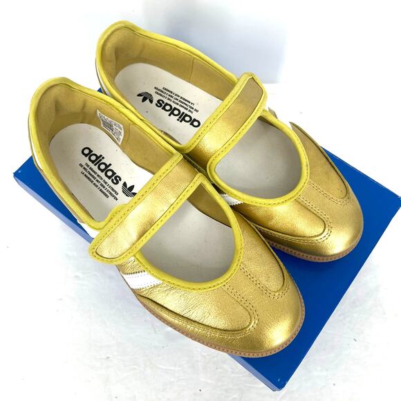 adidas Shoes - Adidas Originals Samba Jane Gold Metallic Mary Jane Sneakers Womens 7.5 NIB